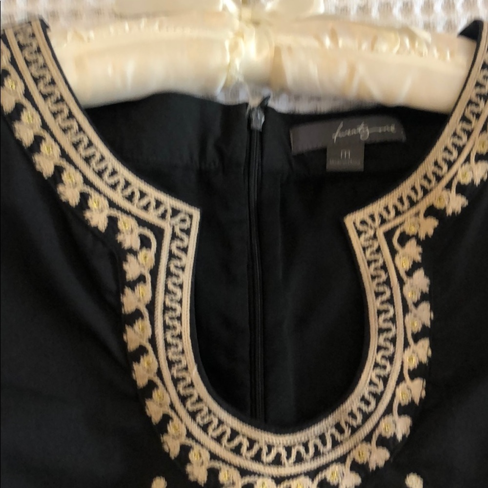 Mini black casual dress